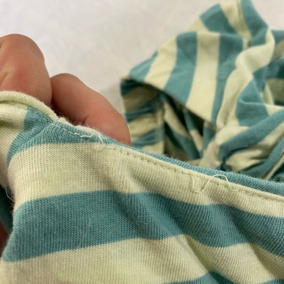 Synergy 100% Organic Cotton Dress Ruched Maxi Dress Women’s Large Turquoise EUC - Picture 4 of 13